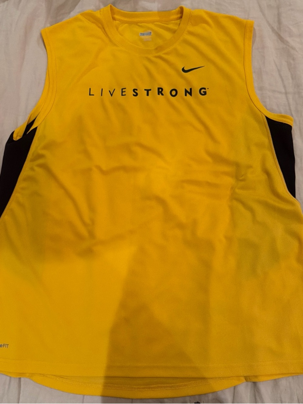 Nike Yellow Livestrong Men’s Sleeveless Jersey